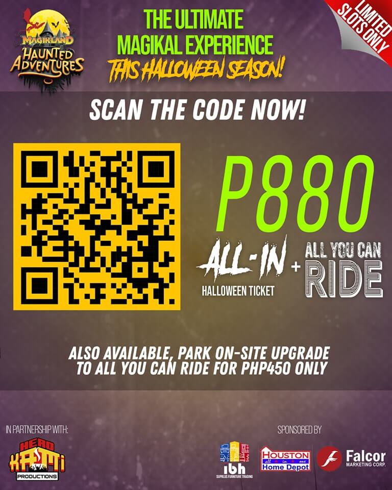 Magikland Haunted Adventures: Experience the Ultimate Halloween Horror, All-In Halloween Ticket + All You Can Ride for PHP880 ONLY