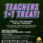 Magikland Park Promo: TEACHERS 1 + 1 TREAT
