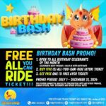 Magikland Promo: Birthday BASH Promo, FREE ALL YOU CAN RIDE