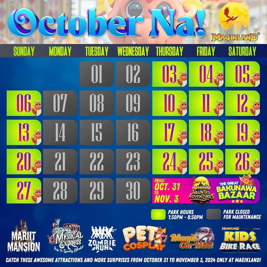 Check out our OCTOBER 2024 Calendar!